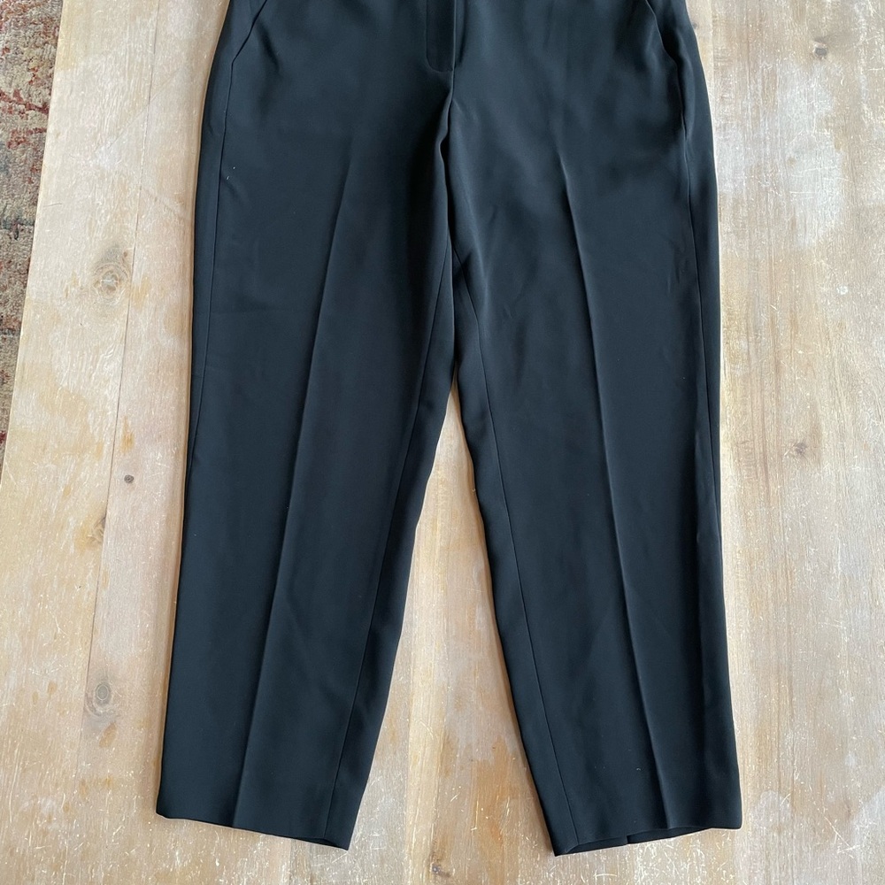 J Crew Classic Black Trousers Cropped Size 10